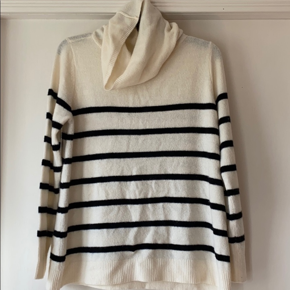 Cowl neck sweater.
